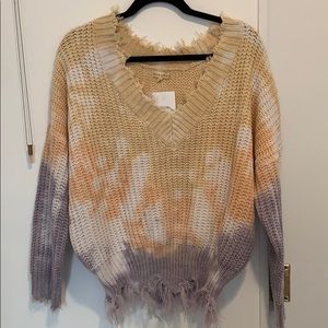 Tie Dye Ripped Sweater